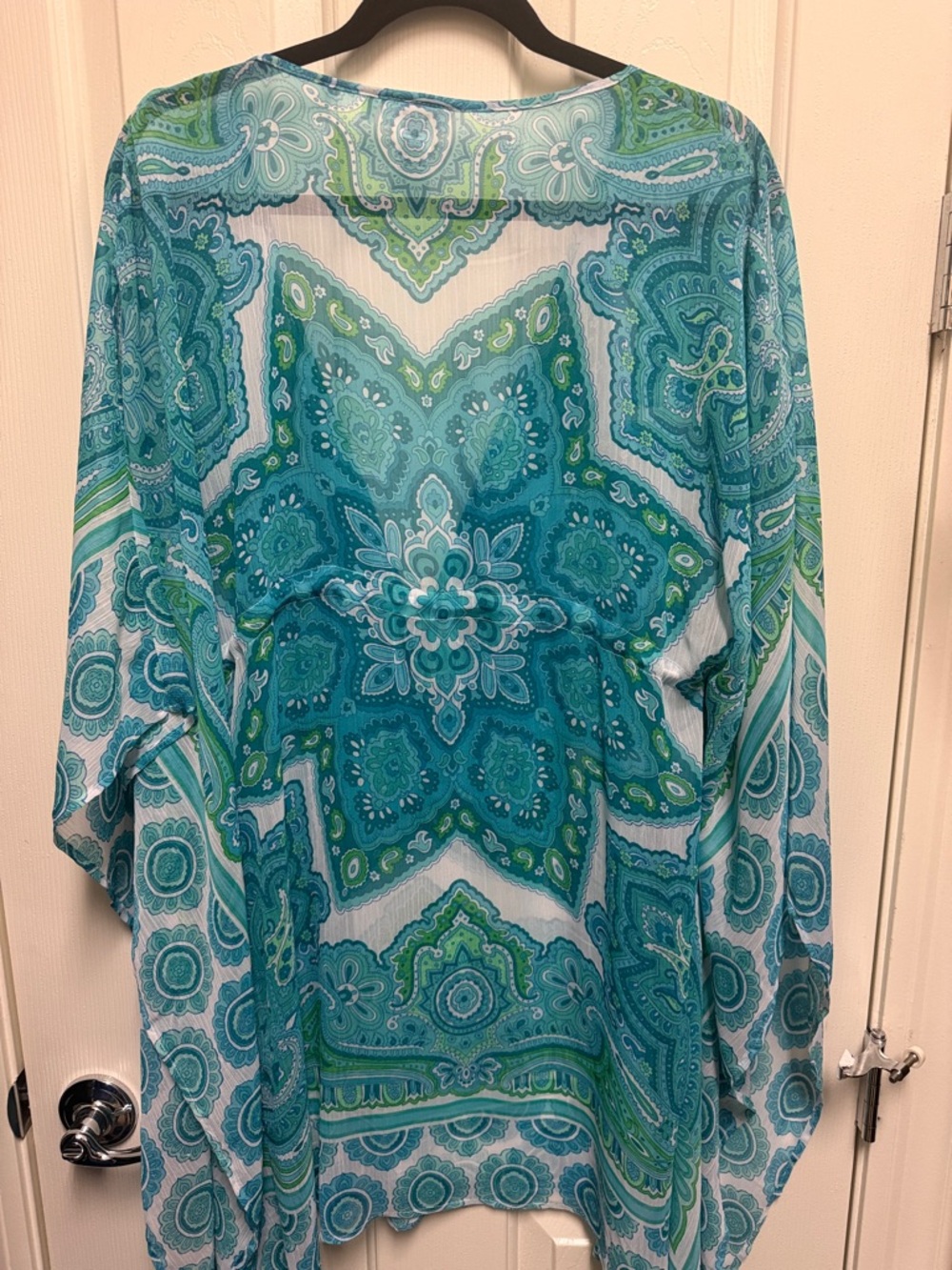 Bleu Rod Beattie Teal & Aqua Paisley Swimsuit Coverup NWOT - Picture 4 of 4